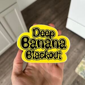 Rare Vintage Deep Banana Blackout Rock Band Logo Sticker